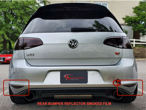 Volkswagen  Vinyl Film  Smoked  Shades layer  REFLECTOR  Rear Bumper  Overlays  GTI  2015 to 2017