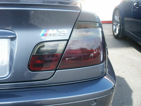 vinyl tint film  tinted smoked  tail light  overlay  M3  E46  coupe  BMW  3 Series