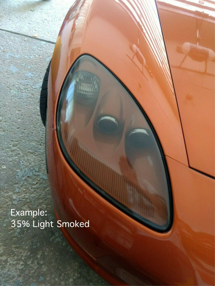 vinyl  Overlay Tint  Mercedes  Light Smoked  Headlight  Front Lighting  C350  C300  C-Class