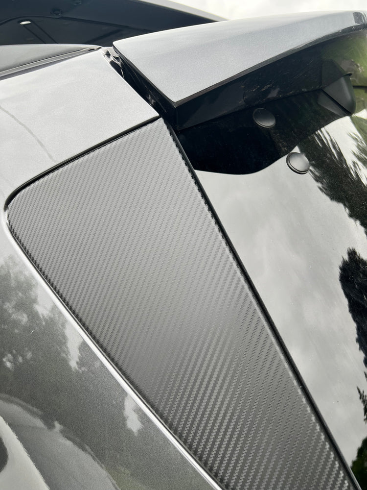 Toyota Sequoia - Precut Dry Carbon Fiber vinyl Rear Trunk Trim Overlays