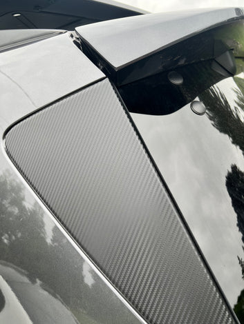 Toyota Sequoia - Precut Dry Carbon Fiber vinyl Rear Trunk Trim Overlays