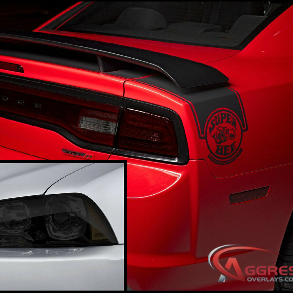 Tinted Vinyl Film  Tail light  Smoked  Rear Side Marker  Overlays  Headlight  Dodge  Charger  3rd Brake Light  2011-2014