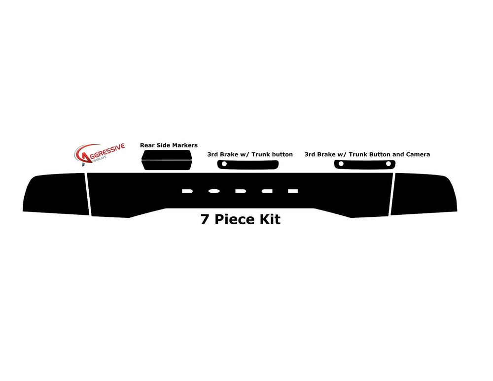 Tint  Tail Light  Smoked  rear side markers  Precut  Overlay  outside  Dodge  Dark Smoke  Charger  3rd Brake Light