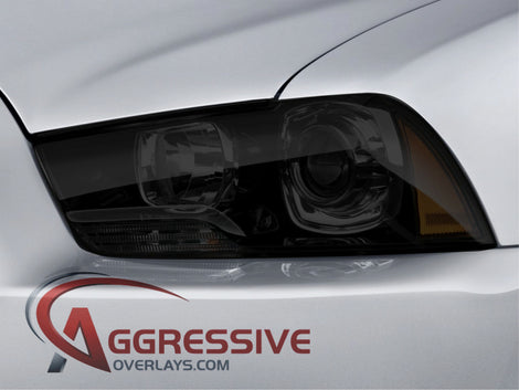 Vinyl  Tint  Smoked  Overlay  Headlight  film Precut  Dodge  Charger  2011 - 2014