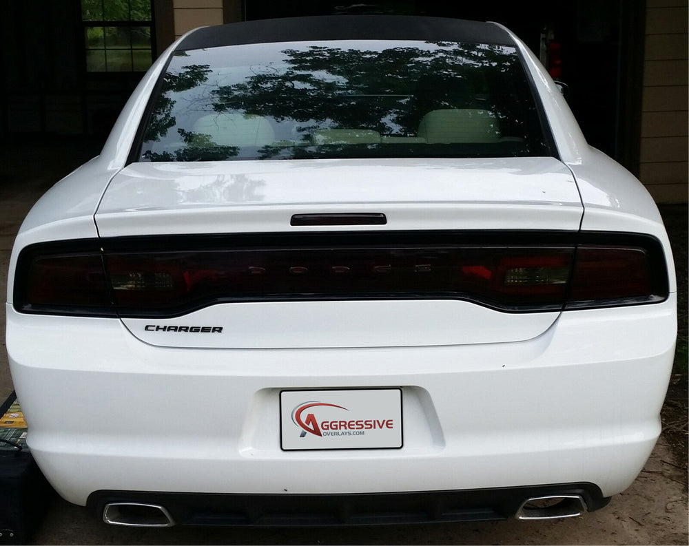 Tints Cover  Tail Light Film  SRT  Smoked Vinyl  Rear side marker  Overlay  Dodge  Charger  3rd Brake Light  2011 to 2014  20% Dark Smoked