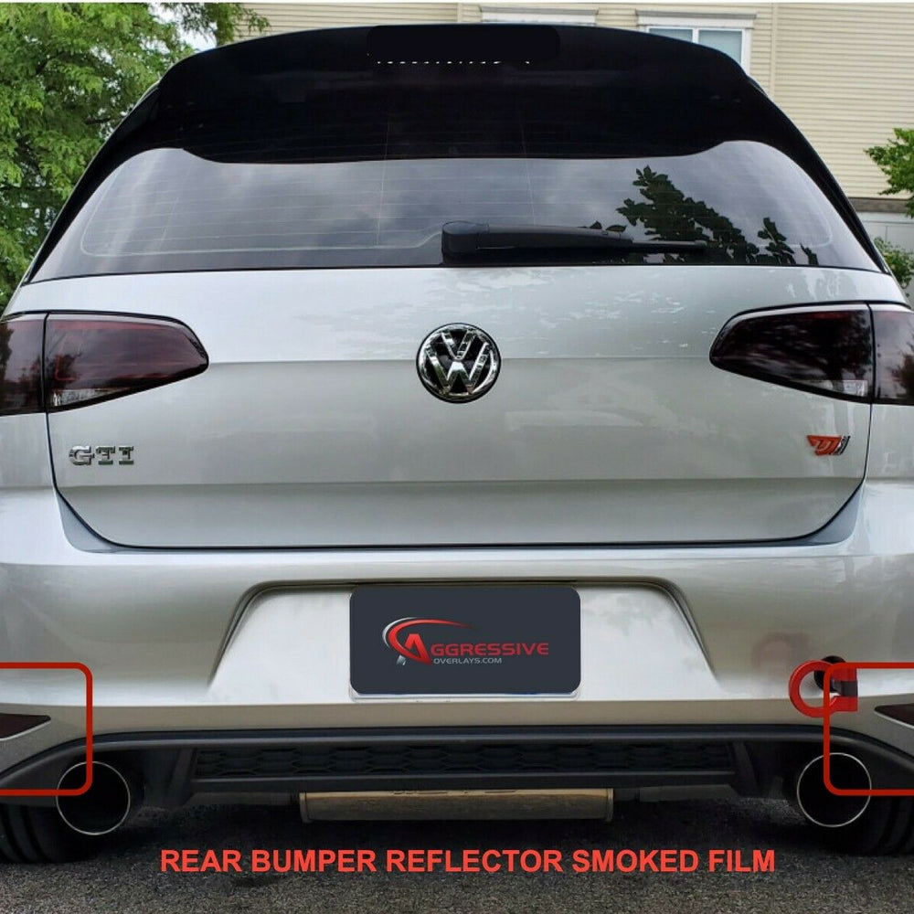 Volkswagen  Vinyl Film  Smoked  Shades layer  REFLECTOR  Rear Bumper  Overlays  GTI  2015 to 2017