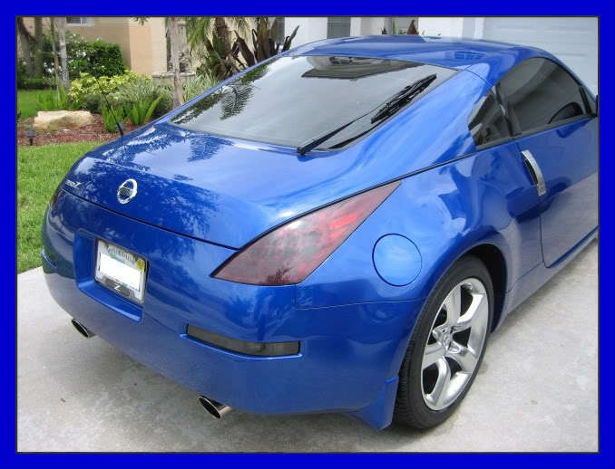 vinyl film  tinted  Rear Bumper Light  pre cut  Overlays  Nissan  350Z  35% Smoked  35% light smoked  20% Dark Smoked