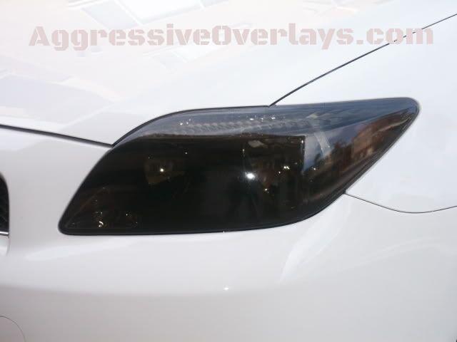 VINYL  TINT  TC  SMOKED  SMOKE  SHADE  SCION  PRECUT  OVERLAYS  HEAD LIGHT  COVER