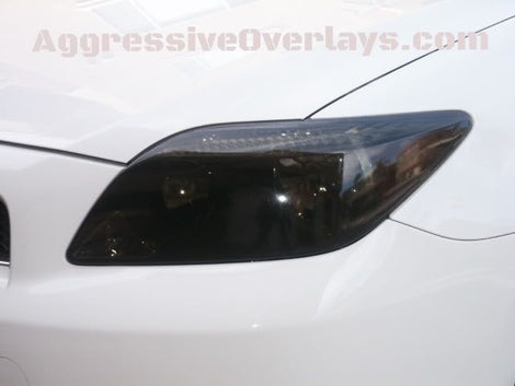 VINYL  TINT  TC  SMOKED  SMOKE  SHADE  SCION  PRECUT  OVERLAYS  HEAD LIGHT  COVER