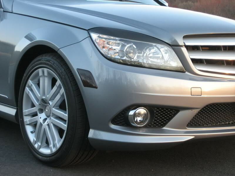 Tinted Film  Smoke  Shades  Overlays  Mercedes-Benz  Head Light  Eyelid  C350  C300  C-Class  2008 - 2011