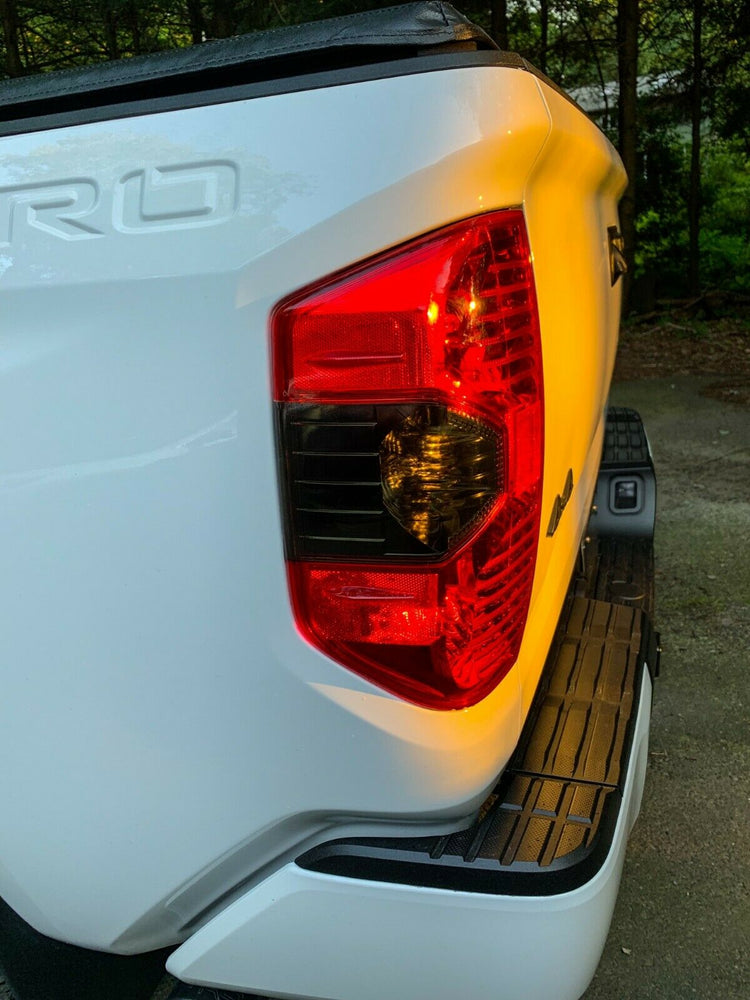 Tundra  TRD Pro  TRD Off Road  Toyota  Tint Vinyl Film  Tail Light  SR-5  SR  Smoked  Precut Reverse  Platinum  OVERLAYS  Limited  Left & Right  Dark Smoked  2014 - 2020  1794 Edition