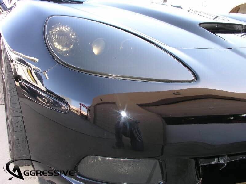 Vinyl Tint  Smoked Overlays  Smoked Headlight  Pre-cut Tinted  Headlight  Front Lighting  Corvette  C6