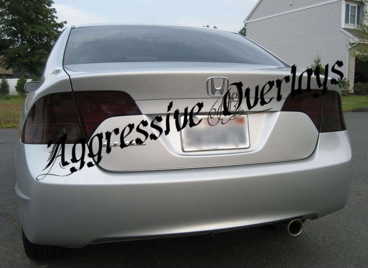 Tint film  Tail Light  Si  Sedan  Overlay  LX  Honda  EX-L  EX  DX-G  DX  Civic  4 Door  35% Light Smoked  2006-2011