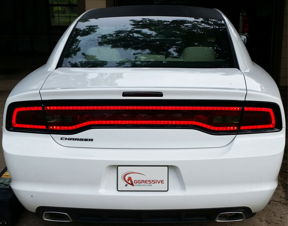 Tints Cover  Tail Light Film  SRT  Smoked Vinyl  Rear side marker  Overlay  Dodge  Charger  3rd Brake Light  2011 to 2014  20% Dark Smoked