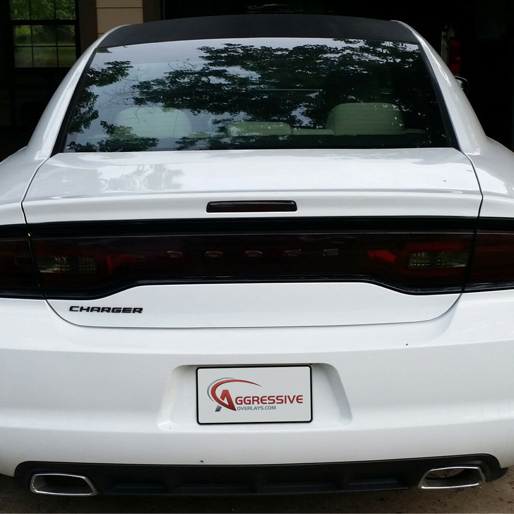 Vinyl  Tints Cover  Tail Light Film  SRT  Smoked  Rear side marker  Overlay  Dodge  Charger  3rd Brake Light  20% Dark Smoked