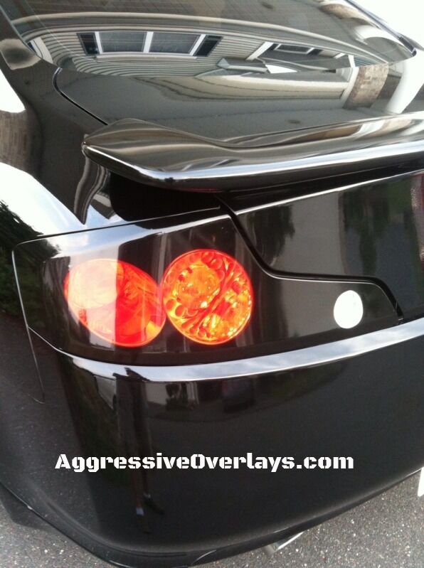 Vinyl Film  Tail Light  Overlays  INFINITI  GTR  GLOSS BLACK  G35  3 Hole Taillight  2003-2005