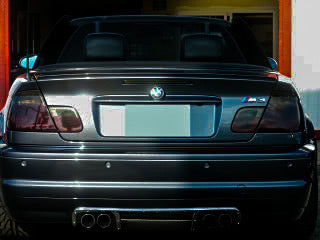 20% Dark Smoked 2000-2006 3 Series 35% light smoked BMW coupe E46 M3 overlay smoked tail light tinted vinyl tint film