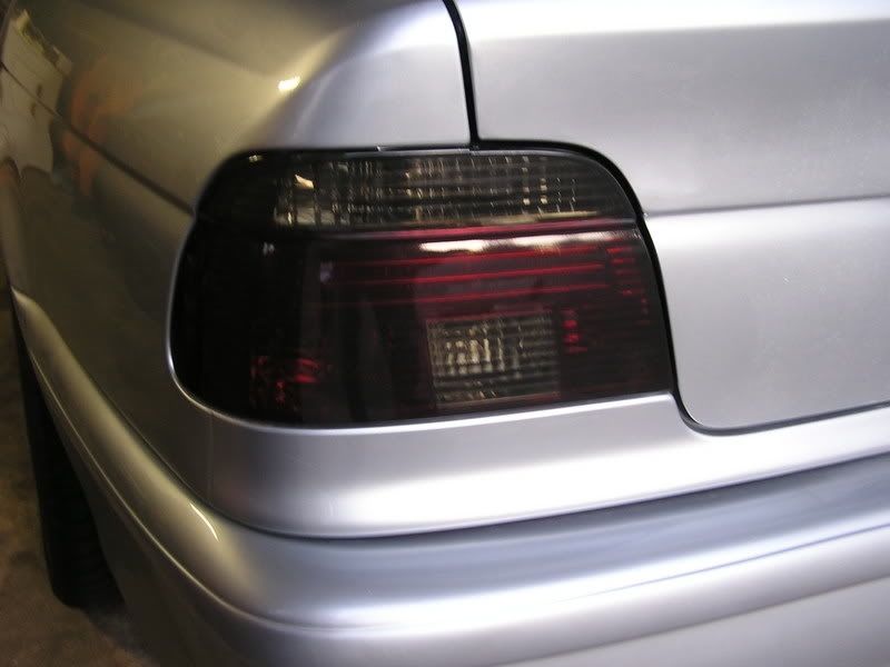 Vinyl Film  Tint  Tail light  Smoked  Precut  Overlays  M5  E39  BMW  540  35% light smoked  20% Dark Smoked  1997-2003