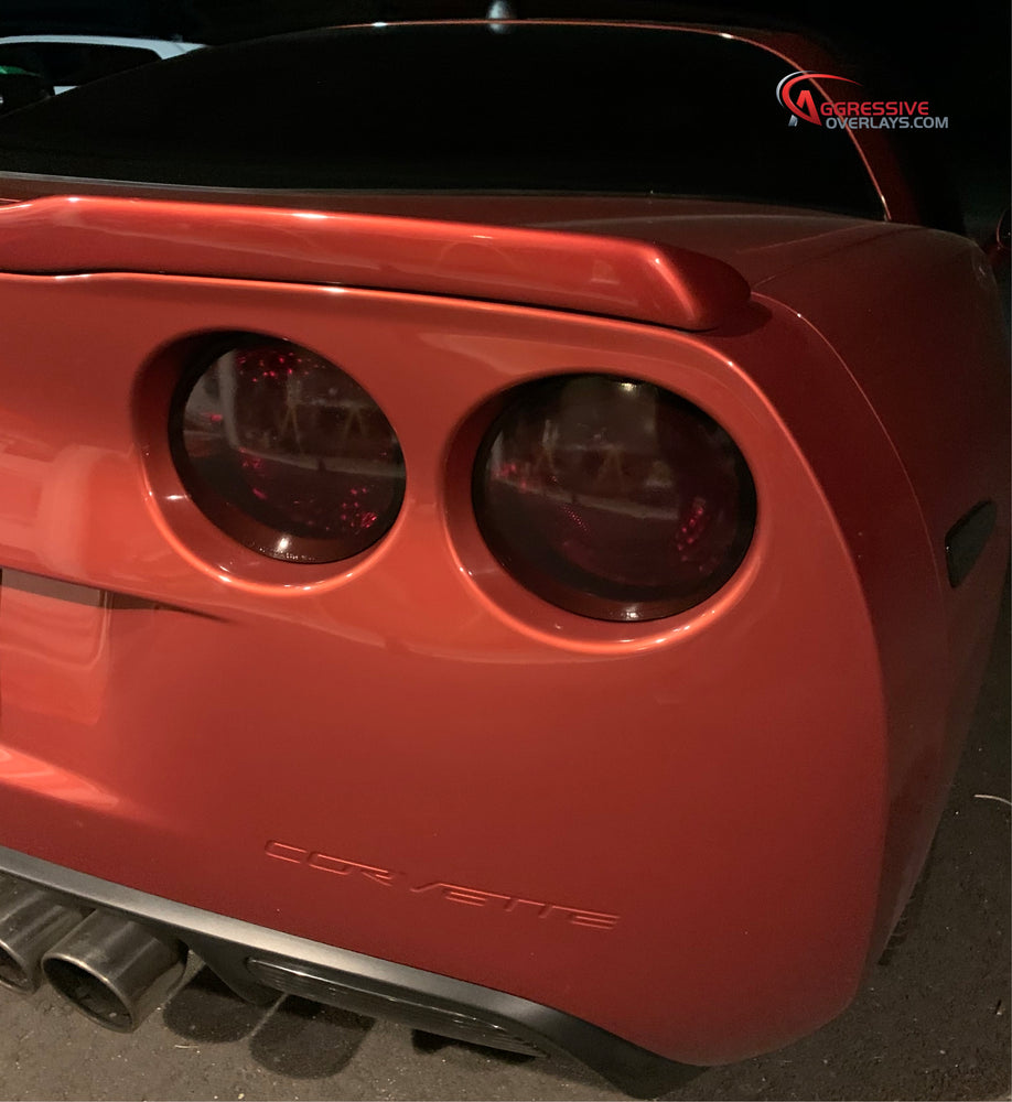 Z06  Vinyl Tint  Taillight  Smoke  Precut  Overlay  Corvette  Chevrolet  C6  20% Dark