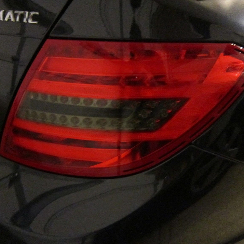 tinted  Taillight  Smoked  Reverse Light  Overlays  Mercedes  C350  C300  C250  2012 2013