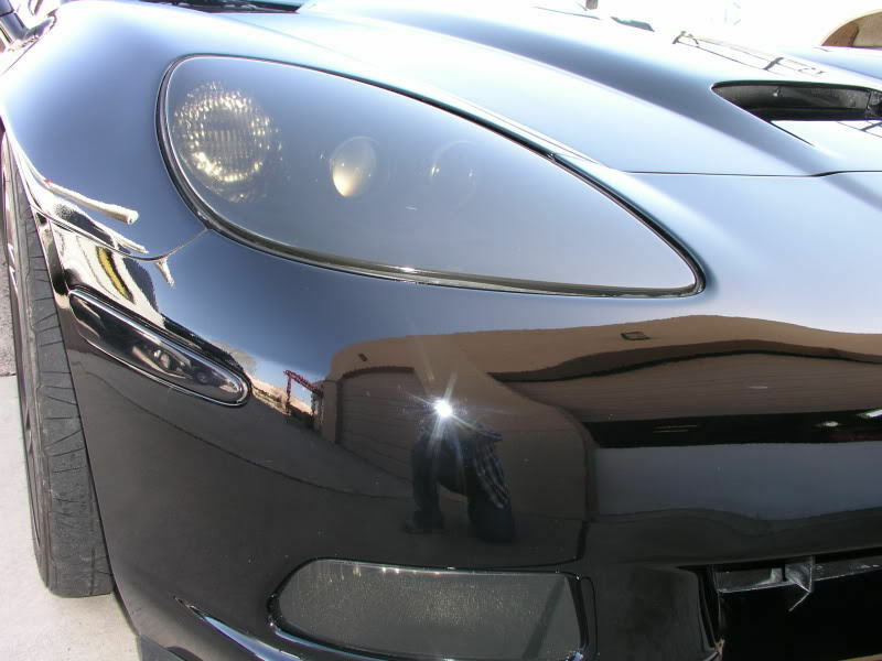 vinyl Overlays  tinted vinyl film  Smoked  Overlays  Head Light  Corvette  Chevrolet  C6  35% Light Smoked