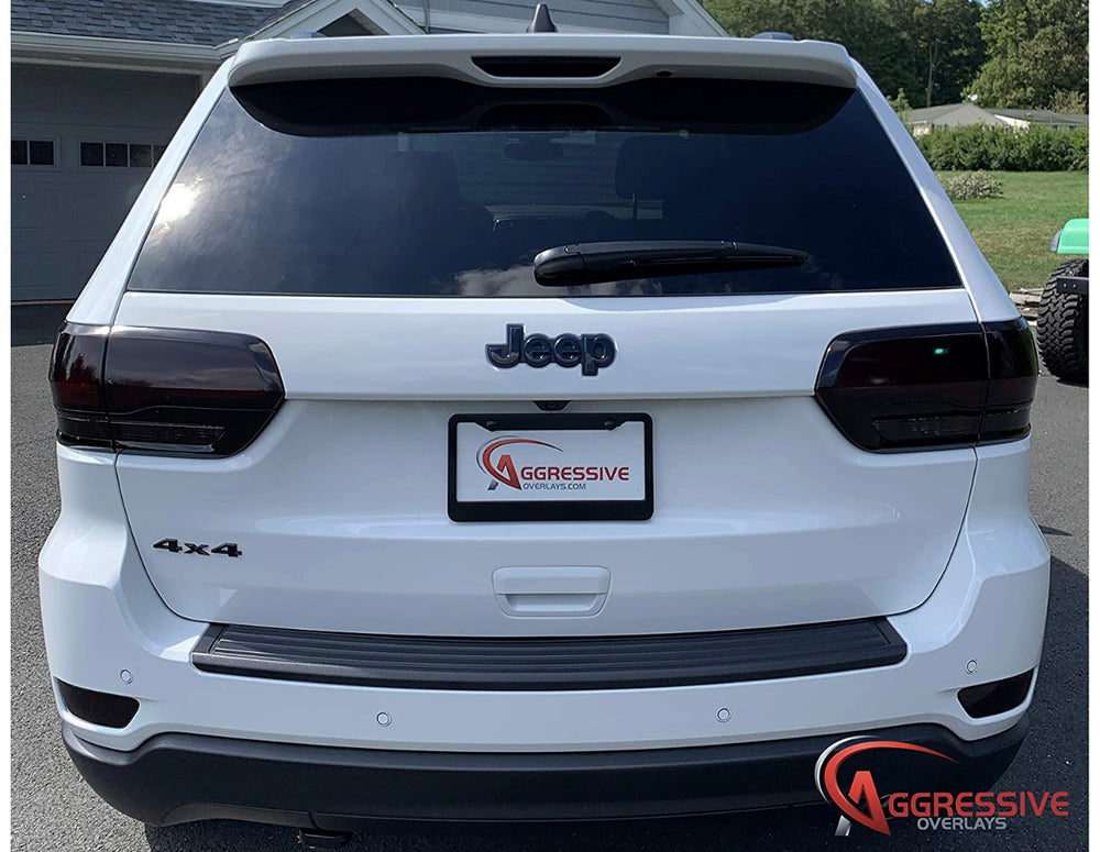 2015 to 2020 Jeep Grand Cherokee - Tinted Tail Light Kit - Full Rear Black Out Film Kit